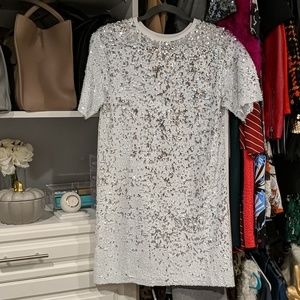 Zara sequin sweater dress